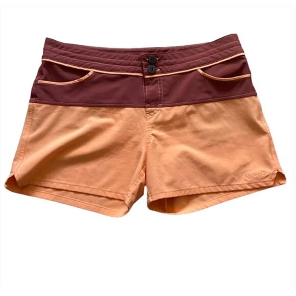 Patagonia Meridian Orange Shorts Sz 4 - Picture 1 of 3